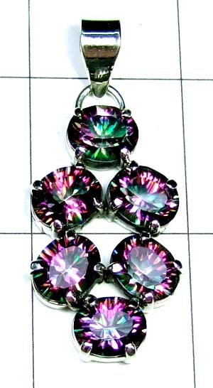 Sterling Silver gems Pendant-ss4p402