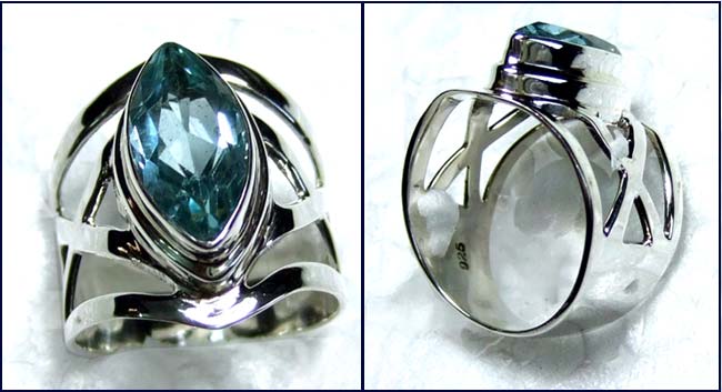 Semiprecious gems silver Ring-ss4r168