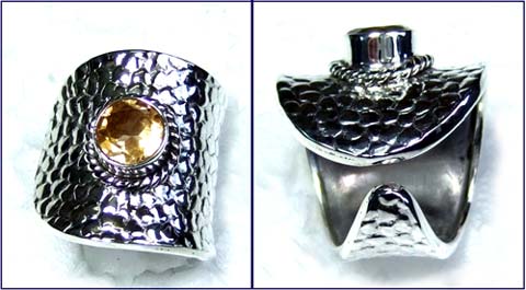 Semiprecious gems silver Ring-ss4r175