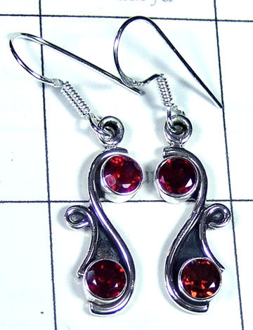 Garnet silver gems Earring-ss5e235