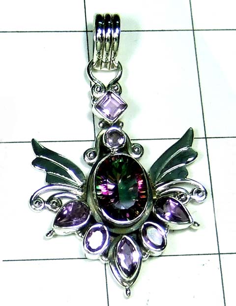 Silver gems Pendant-ss5p073