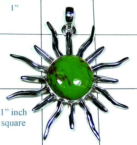 Sterling silver gems Pendant-ss5p137