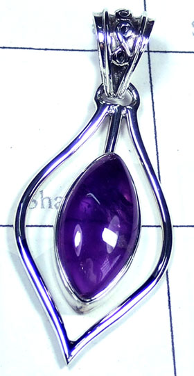Silver Amethyst Pendant-ss5p165