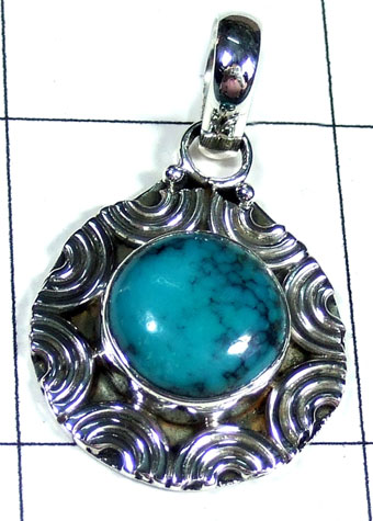 Silver Turquoise Pendant-ss5p168