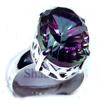 Mystic quartz silver Ring-ss5r107