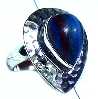 Silver Rainbow Calsilica Ring-ss5r123