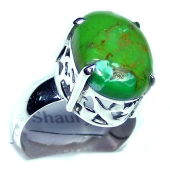 Mohave green Turquoise silver Ring-ss5r127