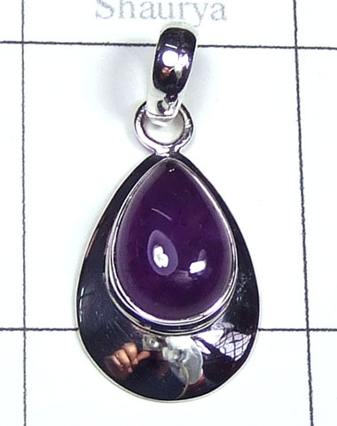 Amethyst cab Pendant- SSRJP1636