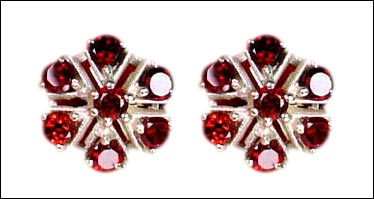 Silver Cut Stone Earring-w2eu011