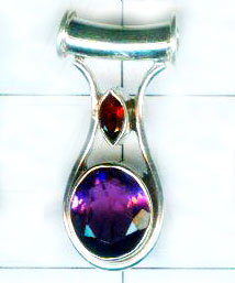 Oxodized Sterling silver Pendant-w9p278