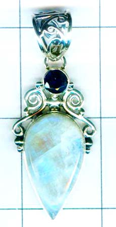 Oxodized Sterling silver Pendant-w9p303