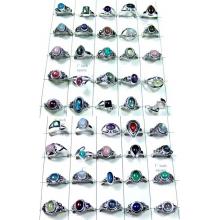 CBSR001-Assortment gems Cab mix Rings 50 Pcs.