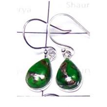 Green Copper Turquoise Bejel Earring-IBE003