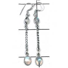 Semiprecious gemstone silver Bejel Earring-IBE018