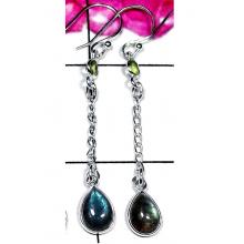 Semiprecious gemstone silver Bejel Earring-IBE029