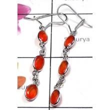 Beautiful Carnelian Bejal silver Earring-IBE052