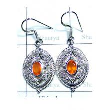 Carnelian Cut Casting Royal Earring-ICE009