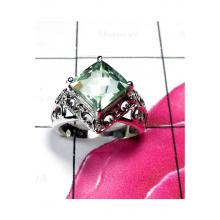 925 Sterling Silver Green Amethyst Ring-ICR005