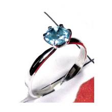 Blue Topaz gems silver Casting Ring-SJBT932