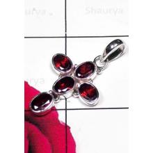 925 silver Garnet cross Pendant-ICRP005