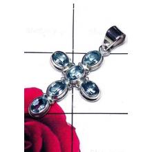 Blue Topaz silver Pendant-ICRP009