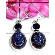 Gorgeous Titanium window Drusy Earrings-IDE011