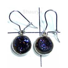 Semiprecious gemstone 925 silver Earrings-IDE015