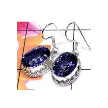 Classic silver gems Blue Mystic Earring-IMSE002
