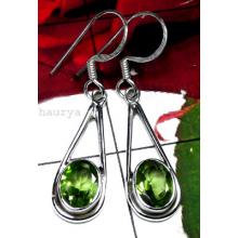Unique Designer silver gems Peridot Earring-IPE003