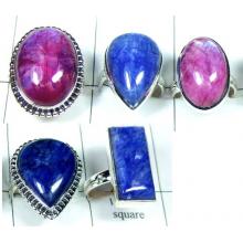 Sterling silver Color Rainbow Moonstone Ring Value Pack-JVR016