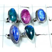 Color Rainbow Moonstone gems Ring Value Pack-JVR017