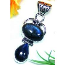 Labradorite Gemstone 925 Silver Pendants-LB671