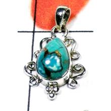 Blue copper Turquoise small Pendant-KP863