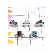 RBS863-Wholesale Lot Semiprecious Gemstone Made In 925 Sterling Slver 5 Pcs Beautiful Ring