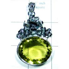 Fancy Lemon Quartz Gemstone Pendant-S10P286