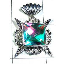 Designer Rainbow Mystic Pendant-S10P315
