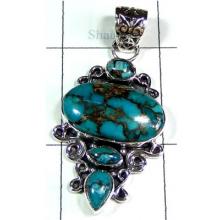 Creative Design Blue Copper Turquoise Pendant-S10P360