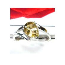 Faceted Citrine Gemstone silver Ring-S12R010