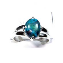 Low cost silver Jewelry with Crysocola Ring-S12R034