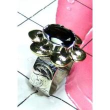 Smokey quartz 2 Tone Ring-SAR574