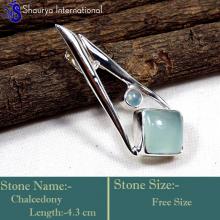 IPC969-925 Sterling Silver Aqua Chalcedony Designer Wholesale Handmade Pendants