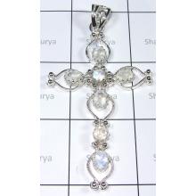 Cab Rainbow Stone Pendant-SS6P001