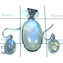 Silver Rainbow Moonstone Set-SYSET005