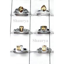 W2FR995-100 Pcs-Cut Citrine Lovely Rings