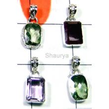 W2LCP963-10 Pcs-Multi Cut Gemstone Lovely Pendants