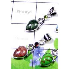 W2LCP966-10 Pcs-Fantastic Pendant with Multi Gemstone