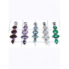 W2LCP967-5 Pcs-Beautiful Gemstone Pendants