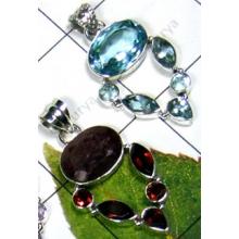 W2LCP988-10 Pcs-Natural Cut Stone Light Weight Pendants