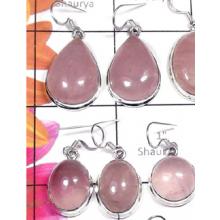 W2RQT997-250 gm-Lovely Rose Quartz Gemstone  Wholesale Earrings