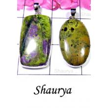 W2S998-250 gm-Wholesale Silver Mohave Stichtite Gemstone Pendants